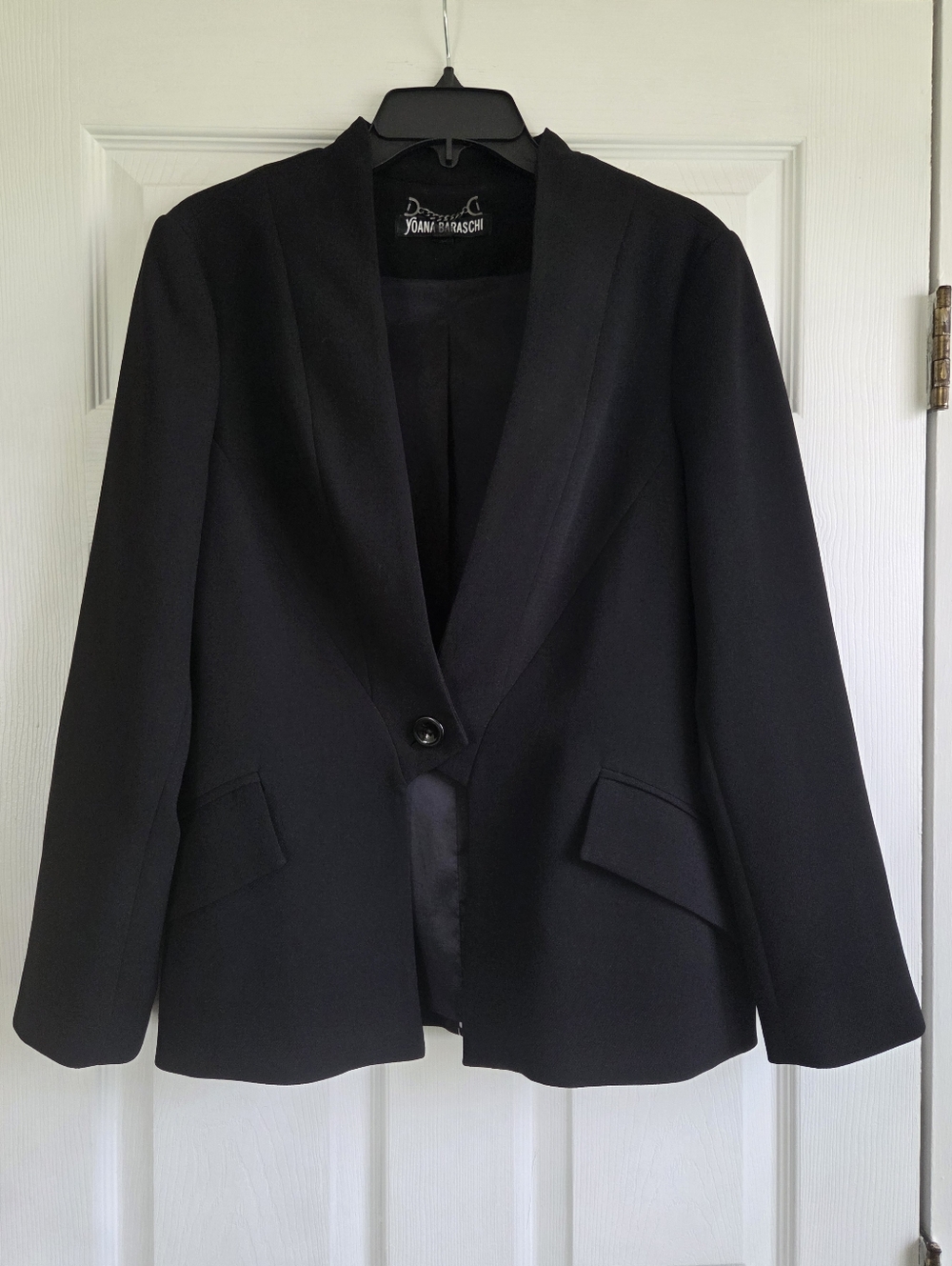 Yoana Baraschi ✨️ Neo Grid Tux Black Single-Button Women's Blazer Size 10